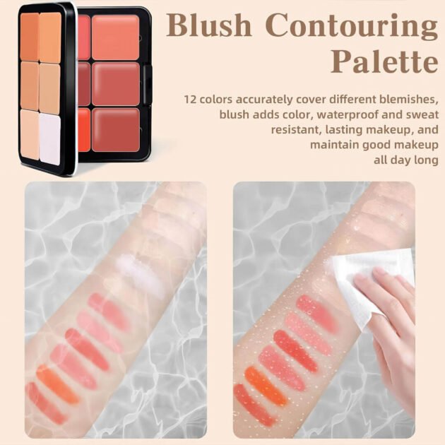 Roseberry 12-Color Blush & Contour Palette