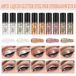 10 Glitter Flair Eyeliner Set