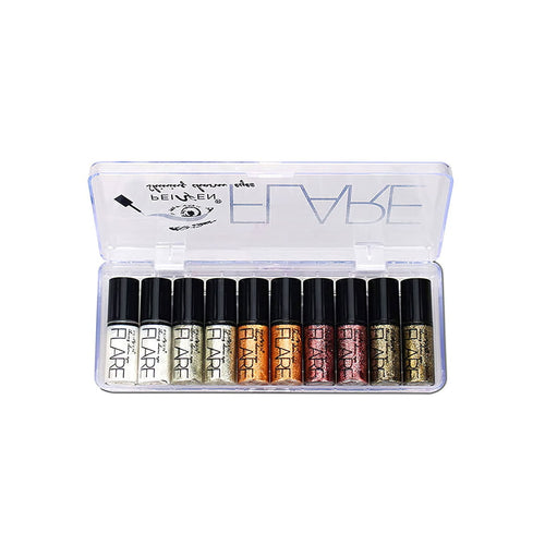 10 Glitter Flair Eyeliner Set